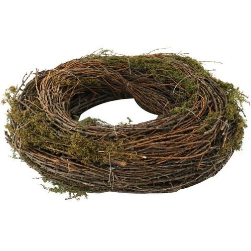 4036812130914 - Deko Rebenkranz mit Artemisia 38 cm Moos Kranz Rebenschnitt Holz