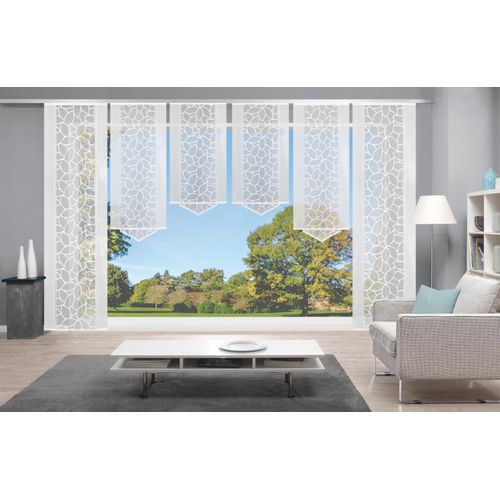 4056751278881 - Schiebegardine HOME WOHNIDEEN JENNA Gr 1 weiß B57cm H245cm Polyester Gardinen Schiebevorhang Jacquard Set