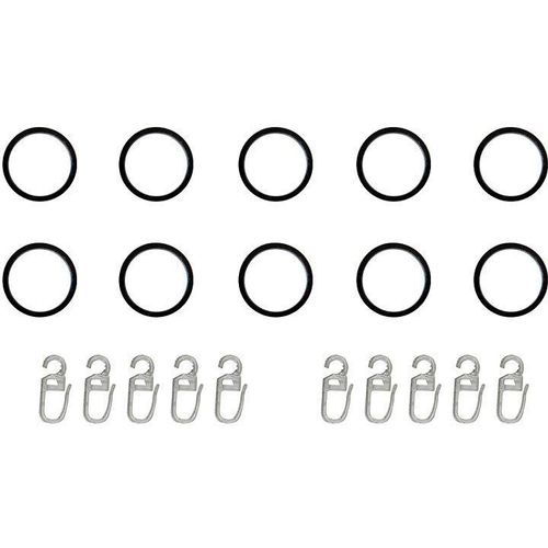 4004339440120 - Gardinenring INDEKO braun (bronzefarben) Ø2cm Metall Gardinenbefestigungen für Vorhangstangen bis Ø 20 mm