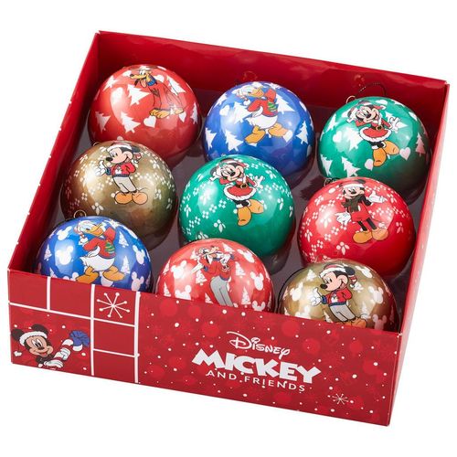 8720634040334 - Christbaumkugel-Set Mickey and friends  Blau Grün Rot  Kunststoff  9-teilig  75x75x75 cm  Dekoration Weihnachtsdekoration