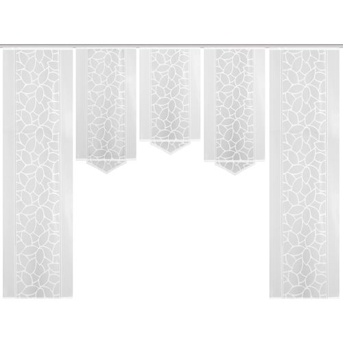 4056751278645 - Schiebegardine HOME WOHNIDEEN JENNA Gr 2 weiß B57cm H245cm Polyester Gardinen Schiebevorhang Jacquard Set