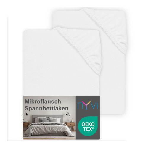 4255636639841 - NYVI Spannbettlaken DreamScience Mikroflausch - Kuschelweiches & Wärmendes Bettlaken Spannbetttuch Farbeweiß Größe180 - 200x220 + 40 cm Boxspringbett (2er Pack) 4255636639841 - NYVI Spannbettlaken DreamScience Mikroflausch - Kuschelweiches & Wärmendes Bettlaken Spannbetttuch Farbeweiß Größe180 - 200x220 + 40 cm Boxspringbett (2er Pack)