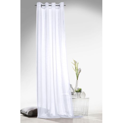 4005385140316 - Vorhang WECKBRODT Klara Gardinen Gr 245 cm Ösen 140 cm weiß Ösen Ösenschal Gardine halbtransparent Wildseiten - Optik