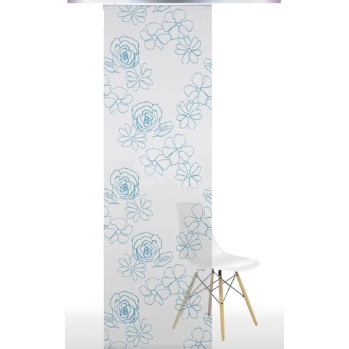 4016318303807 - Schiebegardine Gr 1 weiß (weiß blau) B60cm H245cm Polyester Gardinen HxB 245x60 ohne Paneelwagen 4016318303807 - Schiebegardine Gr 1 weiß (weiß blau) B60cm H245cm Polyester Gardinen HxB 245x60 ohne Paneelwagen