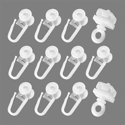 4015161052160 - Gardinenröllchen Tianis Gr 1 weiß H24cm L18cm Kunststoff Gardinenbefestigungen für U-Schienen