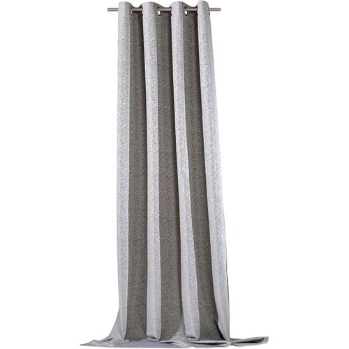 4005385834543 - Vorhang WECKBRODT Liam Gr 1 grau (anthrazit) B135cm H245cm Jacquard Polyester Gardinen Jacquard blickdicht mit beschichteter Rückseite Gardine Store