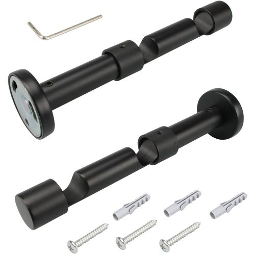 4016318016493 - Doppelträger Gardinenstangenhalterungen Gr Ø 16 cm schwarz Gardinenstangenhalter Gardinenstangenhalterungen für Gardinenstangen Ø 16 mm