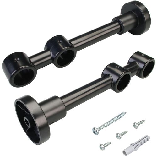 4016318186639 - Doppelträger Gr 1 schwarz L175cm Ø2cm Gardinenstangenhalterungen für Gardinenstangen Ø 20 mm 4016318186639 - Doppelträger Gr 1 schwarz L175cm Ø2cm Gardinenstangenhalterungen für Gardinenstangen Ø 20 mm