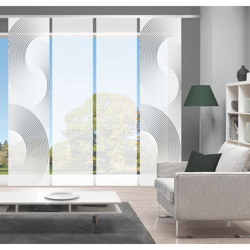 4056751515856 - Schiebegardine VISION BEXON Gr 1 grau B60cm H260cm Polyester Gardinen SETSCHIEBEVORHANGBAMBUSDIGITALDRUCK