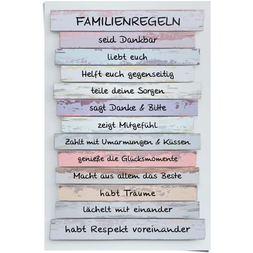 8714597566543 - Poster REINDERS Familienregeln rosa (farbe bild(er) rosa) B61cm H915cm Papier Bilder