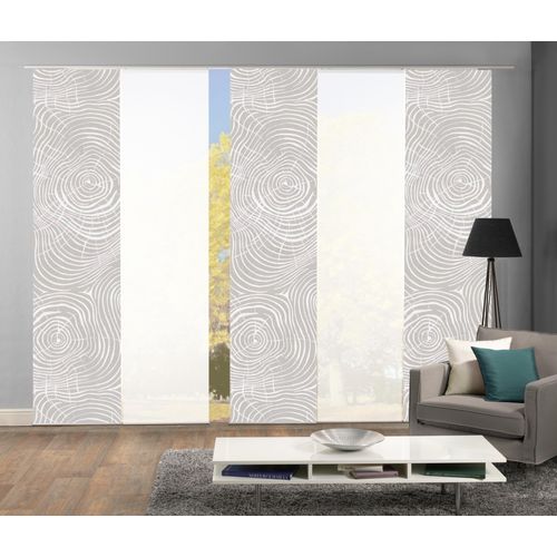 4056751261036 - Schiebegardine HOME WOHNIDEEN MADERAS Gr 1 weiß (wollweiß) B60cm H245cm Polyester Gardinen HxB 245x60 inkl Befestigungszubehör