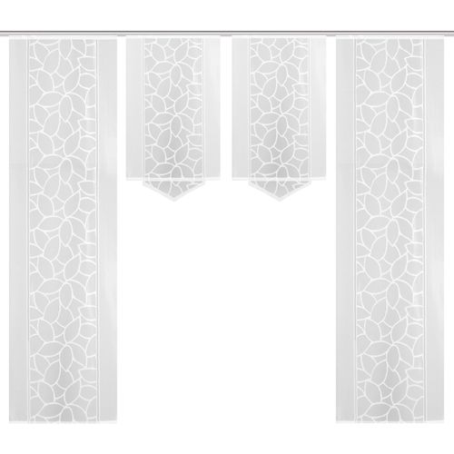 4056751278614 - Schiebegardine HOME WOHNIDEEN JENNA Gr 1 weiß B57cm H225cm Polyester Gardinen Schiebevorhang Jacquard Set