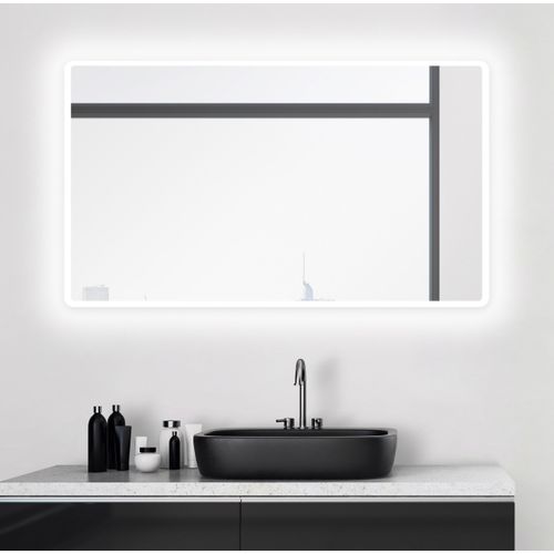 4250312104293 - Moon Badspiegel mit Beleuchtung � led Badezimmerspiegel 120x70 cm � led Spiegel mit umlaufenden Raumlicht � Spiegel mit Lichtfarbe neutralwei� �