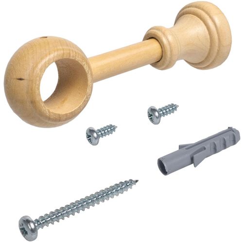 4016318002144 - Träger Thüringen Gr 1 beige (natur) L125cm Gardinenstangenhalterungen für Gardinenstangen Ø 28 mm