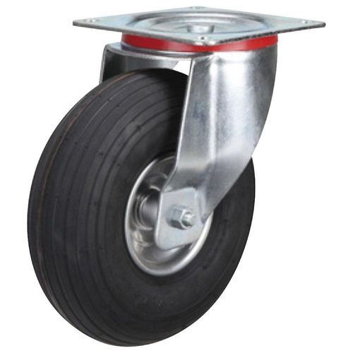 4061753298782 - Luftreifen Stahlblech-Felge Rillenprofil ØxB 260 x 85 mm Rollenlager Lenkrolle kaiserkraft