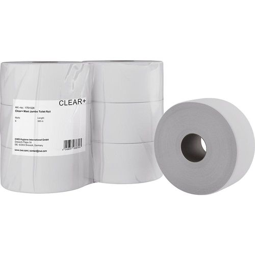 4049657038697 - CWS Toilettenpapier Clear+ 2-lagig VE 6 Stk 380 m je Rolle 4049657038697 - CWS Toilettenpapier Clear+ 2-lagig VE 6 Stk 380 m je Rolle