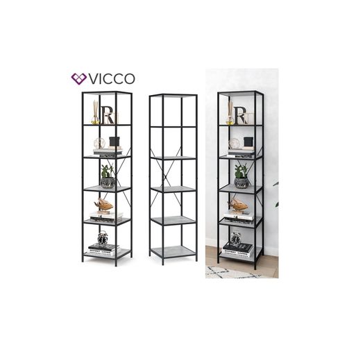 4251421940475 - VICCO Loft Standregal Fyrk Bücherregal Wandregal Beton Regal 174x40x40 cm 4251421940475 - VICCO Loft Standregal Fyrk Bücherregal Wandregal Beton Regal 174x40x40 cm