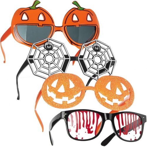 4061173276964 - tectake® 4er Mix-Set Kostüm-Accessoires Halloweenbrillen 4061173276964 - tectake® 4er Mix-Set Kostüm-Accessoires Halloweenbrillen