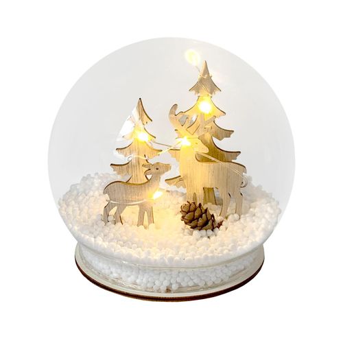 4255701927859 - Beleuchtete Schneekugel mit Rehen