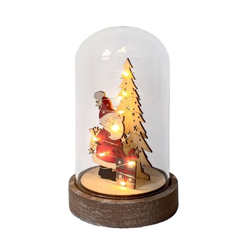 4255701927866 - Beleuchtete Weihnachtsdekoration Weihnachtsmann mit Geschenk