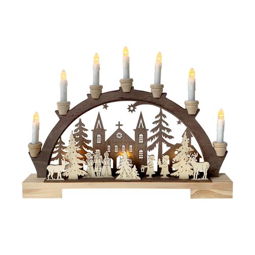 4255701927835 - Leuchtbogen Sternensinger vor der Kirche