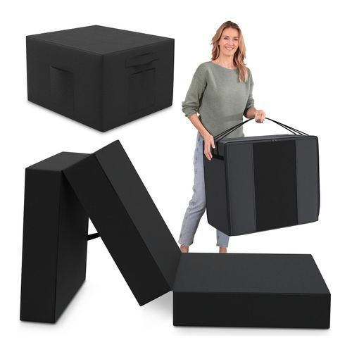 4260641680160 - Spar-Set Klappmatratze Gästematratze 90x200x15cm schwarz inkl Husse schwarz & Transporttasche