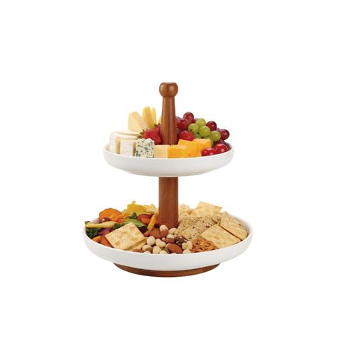 4255829575871 - Etagere mit 2 Keramiktellern - Servierständer für Kuchen Muffins