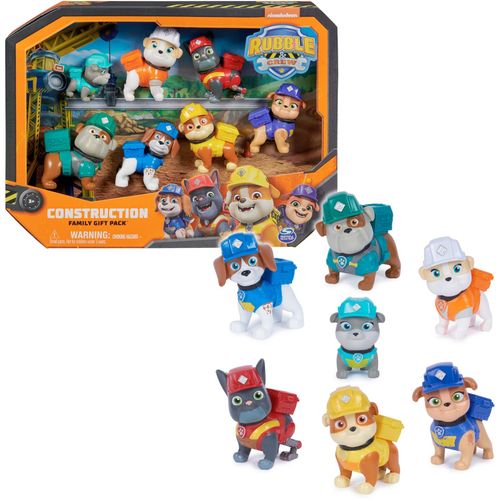 0778988467206 - PAW PATROL Spielfigur Rubble & Crew - Spielfiguren-Geschenkset mit 7 Hundefiguren
