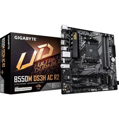 4719331869908 - GIGABYTE B550M DS3H AC R2 - motherboard - micro ATX - Socket AM4 - AMD B550 Mainboard - AMD B550 - AMD AM4 socket - DDR4 RAM - Micro-ATX 4719331869908 - GIGABYTE B550M DS3H AC R2 - motherboard - micro ATX - Socket AM4 - AMD B550 Mainboard - AMD B550 - AMD AM4 socket - DDR4 RAM - Micro-ATX