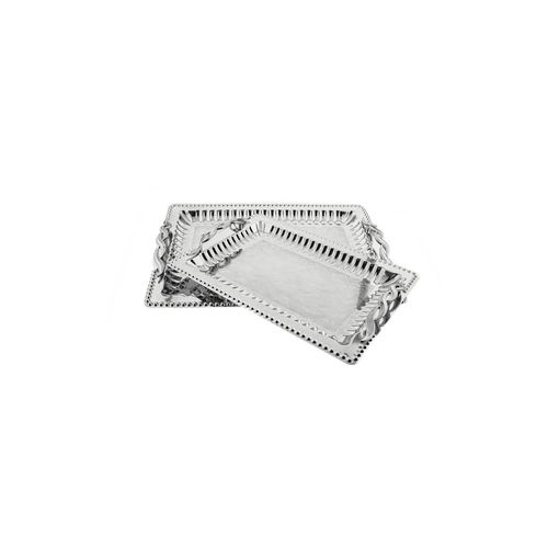 4255829564103 - Serviertablett aus hochwertigem 18 10-Edelstahl - 2er Set