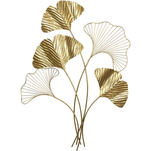 4046884065496 - Wanddekoobjekt Wanddekoration gold (goldfarben) B60cm H79cm T3cm Metall HOFMANN LIVING AND MORE Wanddekoobjekte Ginkgo-Blätter goldfarben 4046884065496 - Wanddekoobjekt Wanddekoration gold (goldfarben) B60cm H79cm T3cm Metall HOFMANN LIVING AND MORE Wanddekoobjekte Ginkgo-Blätter goldfarben