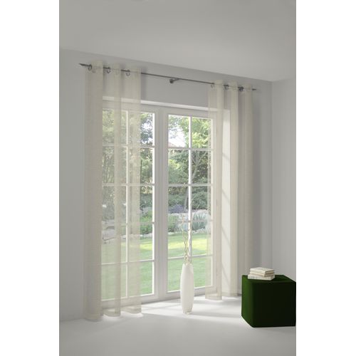 4004567153700 - Vorhang WIRTH LORCA Gr 1 beige Gardinen 150cm Ösen 132cm Obermaterial 66% Polyester 34% Baumwolle B132cm H150cm