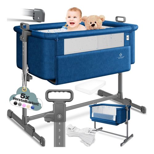 4260663285930 - KESSER® Zustellbett Hubi 3in1 Baby Beistellbett Reisebett Babybett mit weich Matratze mit Rollen Kinderbett 5-fach Höhenverstellung Faltbare Seitenwand für zu Hause und unterwegs 4260663285930 - KESSER® Zustellbett Hubi 3in1 Baby Beistellbett Reisebett Babybett mit weich Matratze mit Rollen Kinderbett 5-fach Höhenverstellung Faltbare Seitenwand für zu Hause und unterwegs
