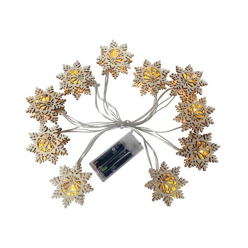 4255701927958 - Lichterkette mit 10 LED Schneeflocken