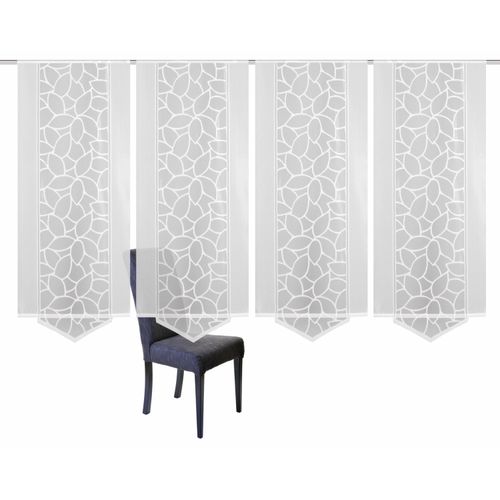 4056751153270 - Schiebegardine HOME WOHNIDEEN JENNA Gr 1 weiß B57cm H160cm Jacquard Polyester Gardinen Schiebevorhang Jacquard Set inkl Befestigungszubehör 4056751153270 - Schiebegardine HOME WOHNIDEEN JENNA Gr 1 weiß B57cm H160cm Jacquard Polyester Gardinen Schiebevorhang Jacquard Set inkl Befestigungszubehör