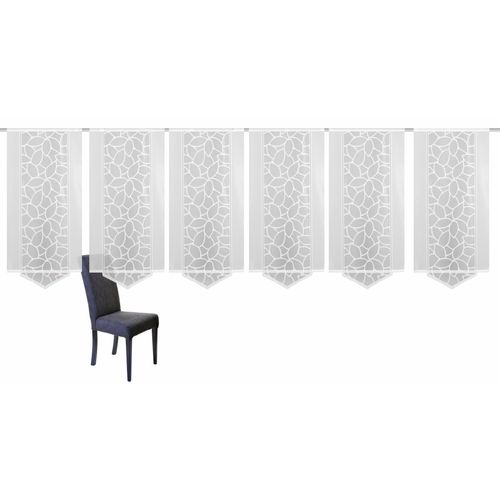 4056751153263 - Schiebegardine HOME WOHNIDEEN JENNA Gr 1 weiß B57cm H145cm Jacquard Polyester Gardinen Schiebevorhang Jacquard Set inkl Befestigungszubehör