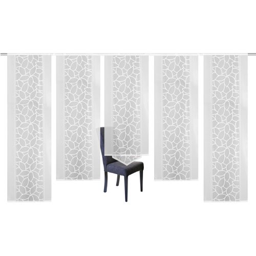 4056751278935 - Schiebegardine HOME WOHNIDEEN JENNA Gr 1 weiß B57cm H245cm Polyester Gardinen Schiebevorhang Jacquard Set HxB 245x57 4056751278935 - Schiebegardine HOME WOHNIDEEN JENNA Gr 1 weiß B57cm H245cm Polyester Gardinen Schiebevorhang Jacquard Set HxB 245x57