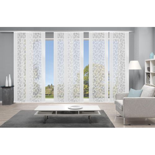 4056751278461 - Schiebegardine HOME WOHNIDEEN JENNA Gr 1 weiß Gardinen 225cm Klettschiene 57cm Polyester Schiebevorhang Jacquard Set B57cm H225cm 4056751278461 - Schiebegardine HOME WOHNIDEEN JENNA Gr 1 weiß Gardinen 225cm Klettschiene 57cm Polyester Schiebevorhang Jacquard Set B57cm H225cm