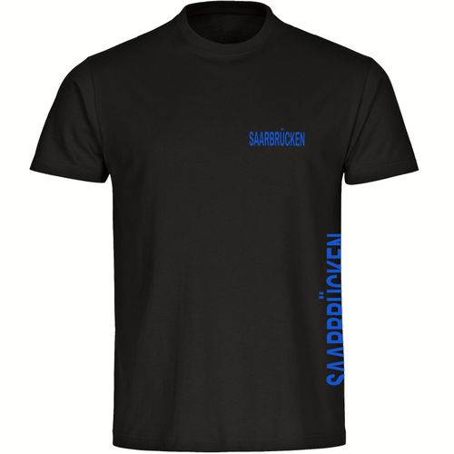 4068859582838 - multifanshop Herren T-Shirt - Saarbrücken - Brust & Seite - Druck blau - Männer 4068859582838 - multifanshop Herren T-Shirt - Saarbrücken - Brust & Seite - Druck blau - Männer