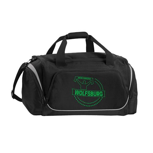 4068859180324 - multifanshop Sporttasche - Wolfsburg - Meine Fankurve - Druck grün - Tasche