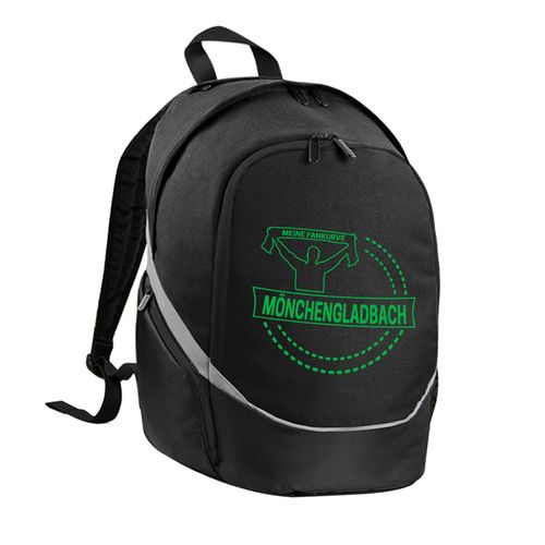 4068859179694 - multifanshop Rucksack - Mönchengladbach - Meine Fankurve - Druck grün - Tasche