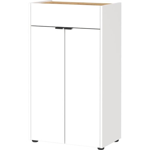 4255632542169 - Kratzfeste Kommode in Navarra-Eiche mit Schublade 60x34x98 - Avis Serie für Bad Farbe Weiß-Beige Kadima Design 4255632542169 - Kratzfeste Kommode in Navarra-Eiche mit Schublade 60x34x98 - Avis Serie für Bad Farbe Weiß-Beige Kadima Design