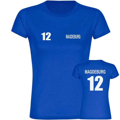 4068859542092 - multifanshop Damen T-Shirt - Magdeburg - Trikot Nummer 12 - Druck weiß - Frauen 4068859542092 - multifanshop Damen T-Shirt - Magdeburg - Trikot Nummer 12 - Druck weiß - Frauen