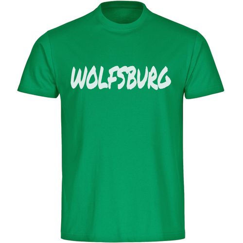4068859514273 - multifanshop Kinder T-Shirt - Wolfsburg - Textmarker - Druck weiß - Kind