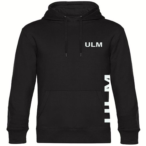 4068859585471 - multifanshop Kapuzen Sweatshirt - Ulm - Brust & Seite - Druck weiß - Hoodie
