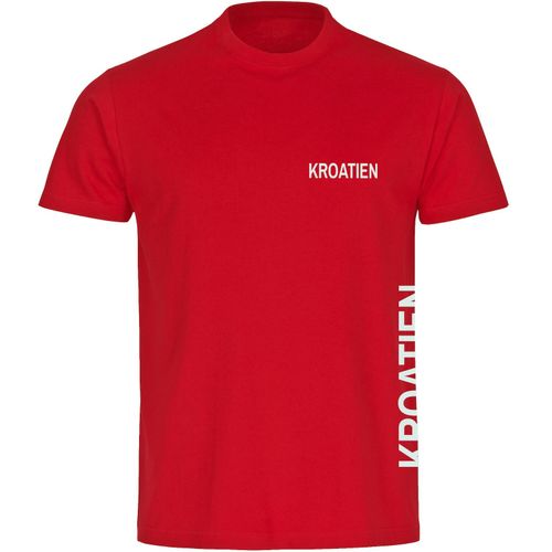 4068859473846 - multifanshop Kinder T-Shirt - Kroatien - Brust & Seite - Druck weiß - Kind