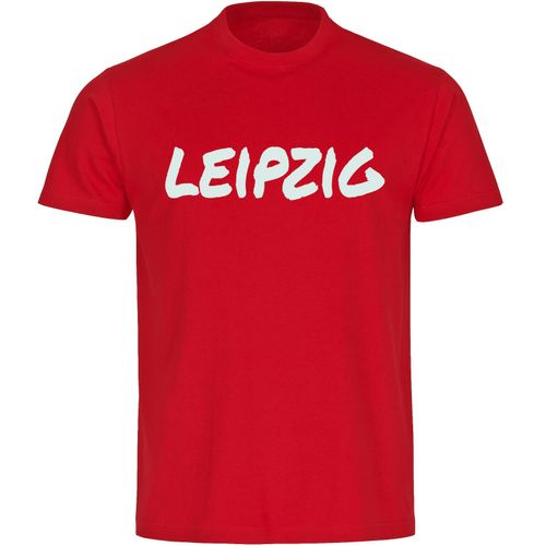 4068859521646 - multifanshop Herren T-Shirt - Leipzig - Textmarker - Druck weiß - Männer