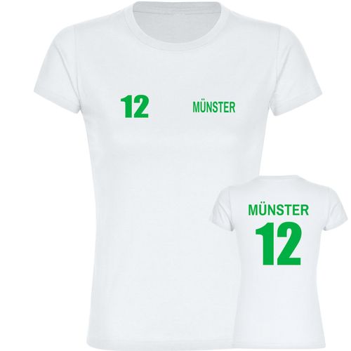 4068859571528 - multifanshop Damen T-Shirt - Münster - Trikot Nummer 12 - Druck grün - Frauen 4068859571528 - multifanshop Damen T-Shirt - Münster - Trikot Nummer 12 - Druck grün - Frauen