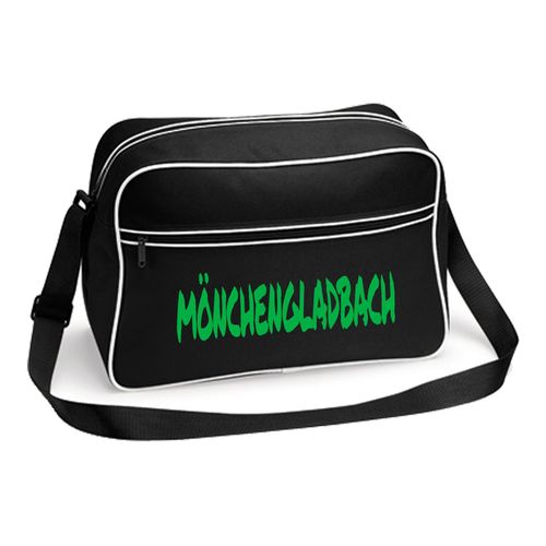 4068859515874 - multifanshop Retrotasche - Mönchengladbach - Textmarker - Druck grün - Tasche