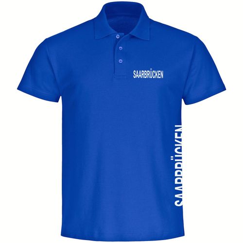 4068859581602 - multifanshop Poloshirt - Saarbrücken - Brust & Seite - Druck weiß - Polo 4068859581602 - multifanshop Poloshirt - Saarbrücken - Brust & Seite - Druck weiß - Polo
